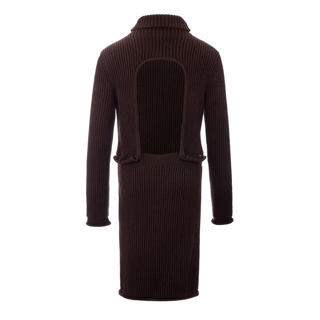 Elegant Viscose Brown DressDiscover the sophistication of this elegant brown dress, a true representation of Bottega Veneta’s dedication to luxury and style. Perfect for any upscale event, its exquisite viscose material provides both comfort and a flatter