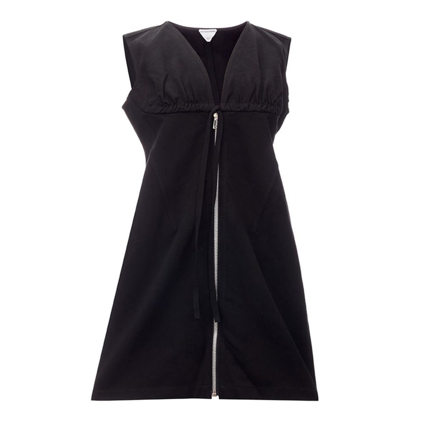 Elegant Black Viscose Dress EssentialsDiscover the embodiment of sophistication with this premium black viscose dress, expertly crafted for the modern woman. Both timeless and contemporary, this piece is a testament to the distinguished style synonymous w