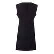 Elegant Black Viscose Dress EssentialsDiscover the embodiment of sophistication with this premium black viscose dress, expertly crafted for the modern woman. Both timeless and contemporary, this piece is a testament to the distinguished style synonymous w