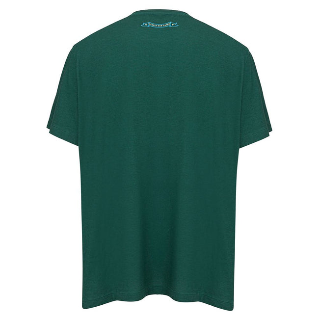 Green Cotton T-ShirtGreen Cotton Overfit T-shirt with Dsquared2 Print. Crew neck, short sleeves, front logo print, contrasting printed logo on back. Overfit fit. Composition: 100% Cotton. Inner Sku: 24SET06Green Cotton T-Shirt${tagsDsquared²Aulae Green Co