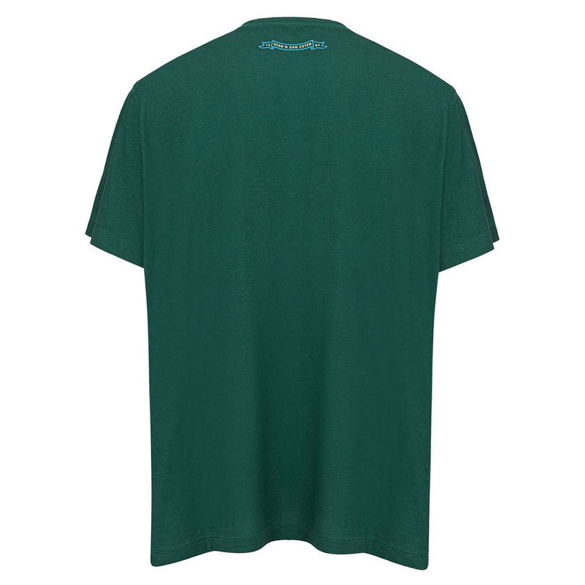 Green Cotton T-ShirtGreen Cotton Overfit T-shirt with Dsquared2 Print. Crew neck, short sleeves, front logo print, contrasting printed logo on back. Overfit fit. Composition: 100% Cotton. Inner Sku: 24SET06Green Cotton T-Shirt${tagsDsquared²Aulae Green Co
