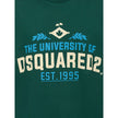 Green Cotton T-ShirtGreen Cotton Overfit T-shirt with Dsquared2 Print. Crew neck, short sleeves, front logo print, contrasting printed logo on back. Overfit fit. Composition: 100% Cotton. Inner Sku: 24SET06Green Cotton T-Shirt${tagsDsquared²Aulae Green Co