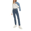 Blue Cotton Mom JeanDiscover the mom fit jeans by Calvin Klein, an essential piece for every women’s wardrobe. Made with a composition of 99% cotton and 1% elastane, these jeans provide exceptional comfort and a fit that perfectly adapts to your silhouett