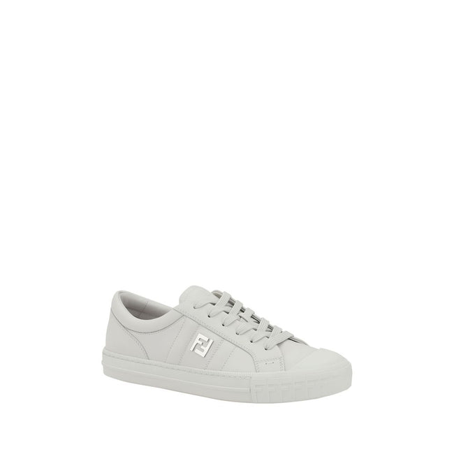 White Calf Leather Bos Taurus Athletic SneakersThe Fendi Domino leather Sneakers are a contemporary interpretation of the classic sports model, designed for those seeking a balance between comfort and luxury. The upper closure with laces allows for an adj