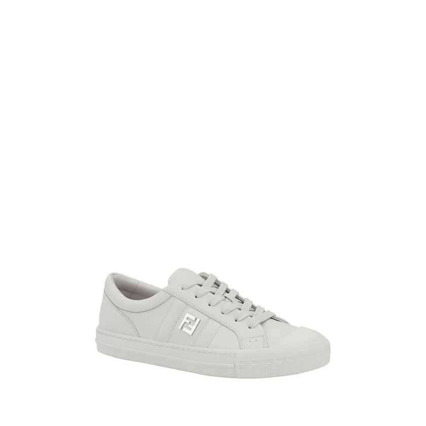 White Calf Leather Bos Taurus Athletic SneakersThe Fendi Domino leather Sneakers are a contemporary interpretation of the classic sports model, designed for those seeking a balance between comfort and luxury. The upper closure with laces allows for an adj
