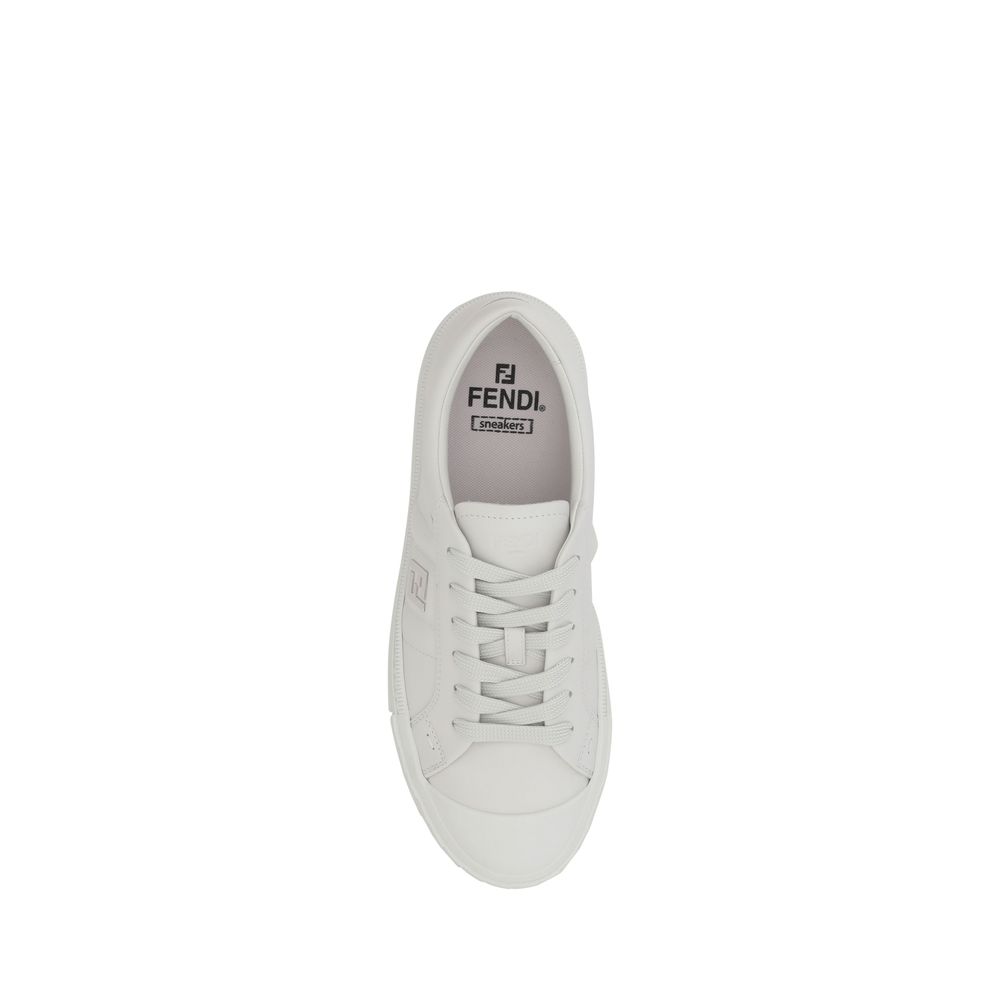 White Calf Leather Bos Taurus Athletic SneakersThe Fendi Domino leather Sneakers are a contemporary interpretation of the classic sports model, designed for those seeking a balance between comfort and luxury. The upper closure with laces allows for an adj
