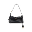 Black Calf Leather Bos Taurus Shoulder BagThe Bel Air Shoulder Bag by Balenciaga is a perfect mix of contemporary elegance and functionality. Crafted from smooth leather, it offers a refined and versatile design. The adjustable handle allows it to be easi