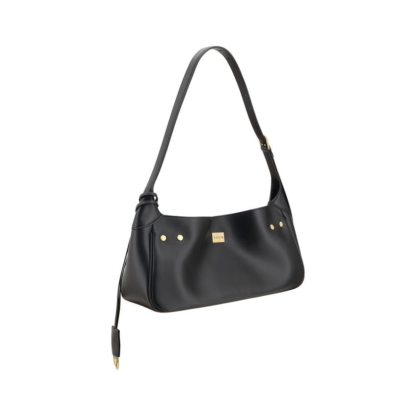 Black Calf Leather Bos Taurus Shoulder BagThe Bel Air Shoulder Bag by Balenciaga is a perfect mix of contemporary elegance and functionality. Crafted from smooth leather, it offers a refined and versatile design. The adjustable handle allows it to be easi