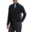Black Cotton CardiganDiscover the Calvin Klein Jeans LINEAR HALF ZIP SWEA J30J326199 men’s cardigan, a versatile and trendy clothing piece. Made from high-quality materials, 85% cotton and 15% acrylic, this cardigan offers exceptional comfort and a pleasa