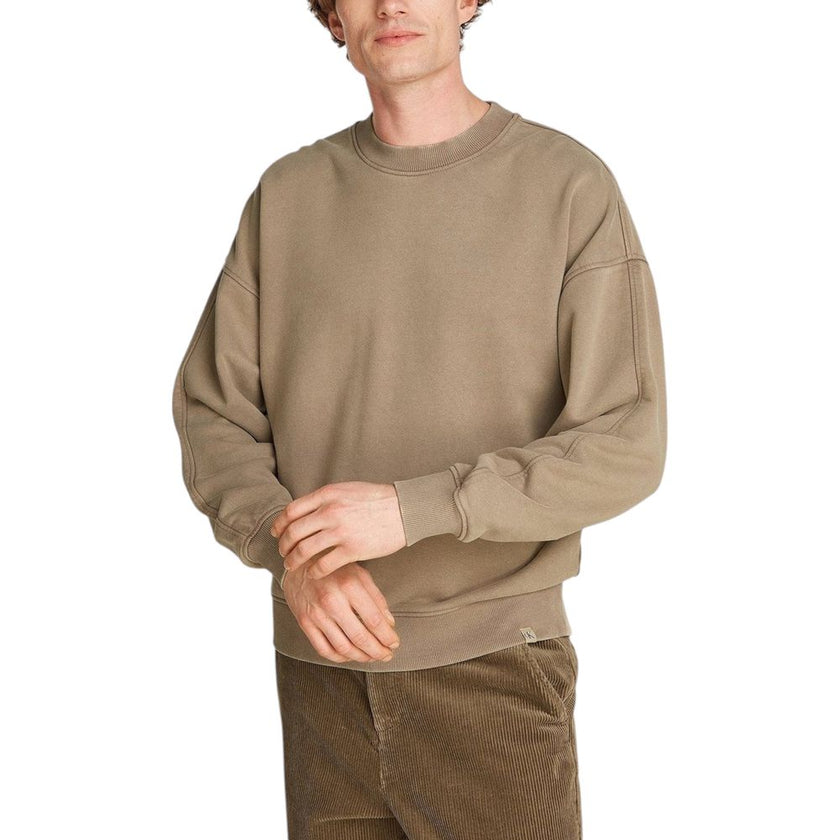 Beige Cotton SweatshirtDiscover the Calvin Klein Jeans WASHED HEAVY CREW NE J30J326687 sweatshirt for men, a clothing piece that combines style and comfort. Made from 80% cotton and 20% recycled cotton, this sweatshirt feels soft to the touch and is envir