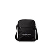 Black Recycled Polyester Messenger BagThe Calvin Klein SPORT ESSENTIALS REPORTER18 M K50K512011 men’s crossbody bag is the perfect accessory for those seeking practicality and style. Made from 100% recycled polyester, this bag is not only sustainable but
