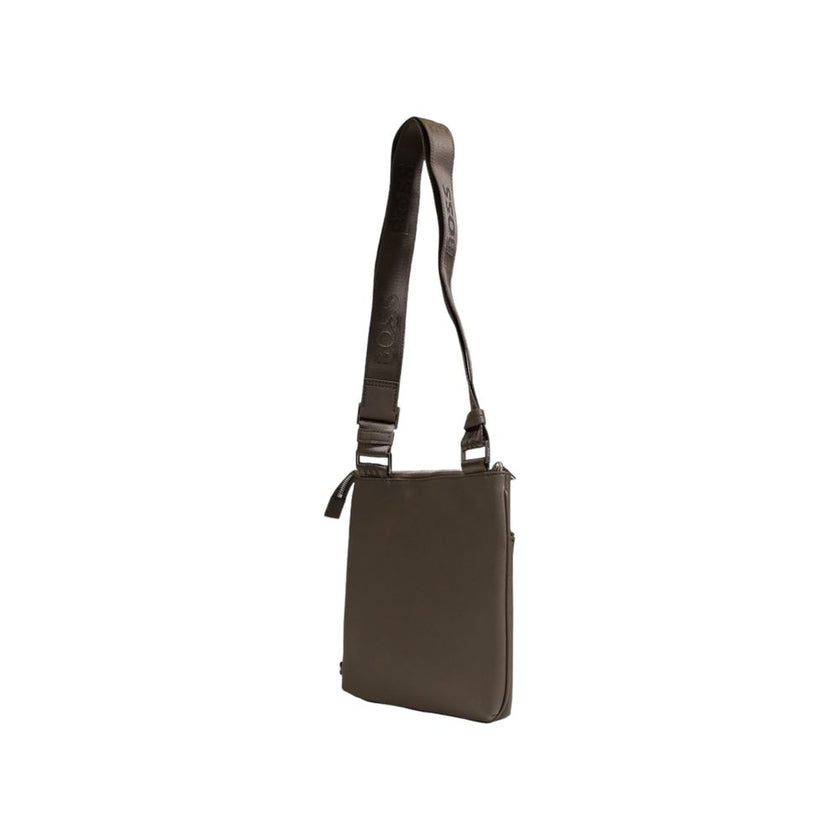 Green Leather Messenger BagThe Boss Zair_S z env large men’s crossbody bag, model 10247449 01 50483567, is an accessory that combines style and functionality for the modern man. Crafted from 100% high-quality leather, it offers durability and a sophistica