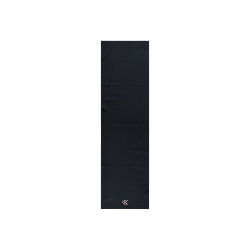 Black Recycled Polyester ScarfDiscover the Calvin Klein MONOGRAM EMBRO SCARF K60K612659, a stylish and versatile accessory perfect for completing any outfit. Made from 100% recycled polyester, this scarf not only adds a touch of elegance but is also an ec
