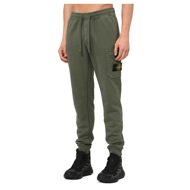 Beige Cotton Men PantsElevate your off-duty repertoire with these impeccably tailored tracksuit trousers from the iconic Stone Island. Crafted from 100% sumptuous cotton to provide both comfort and durability, this pair exudes laid-back luxury. The versat