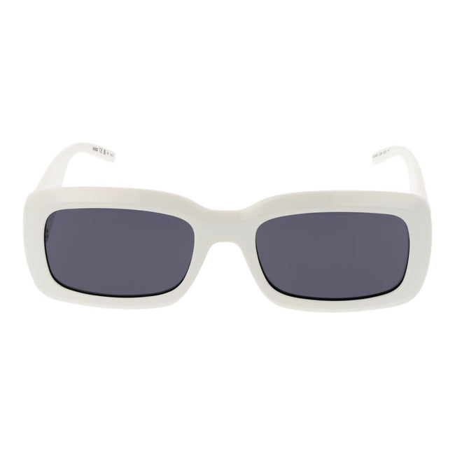 White Polyamide SunglassesGender Unisex Main color White Filter Category Three Extra No extra Frame color White Frame material Polyamide Lenses Color Grey Lenses Material Plastic Style Rectangle Lenses Effect No Extra Protection 100% UVA & UVB Lenses widt