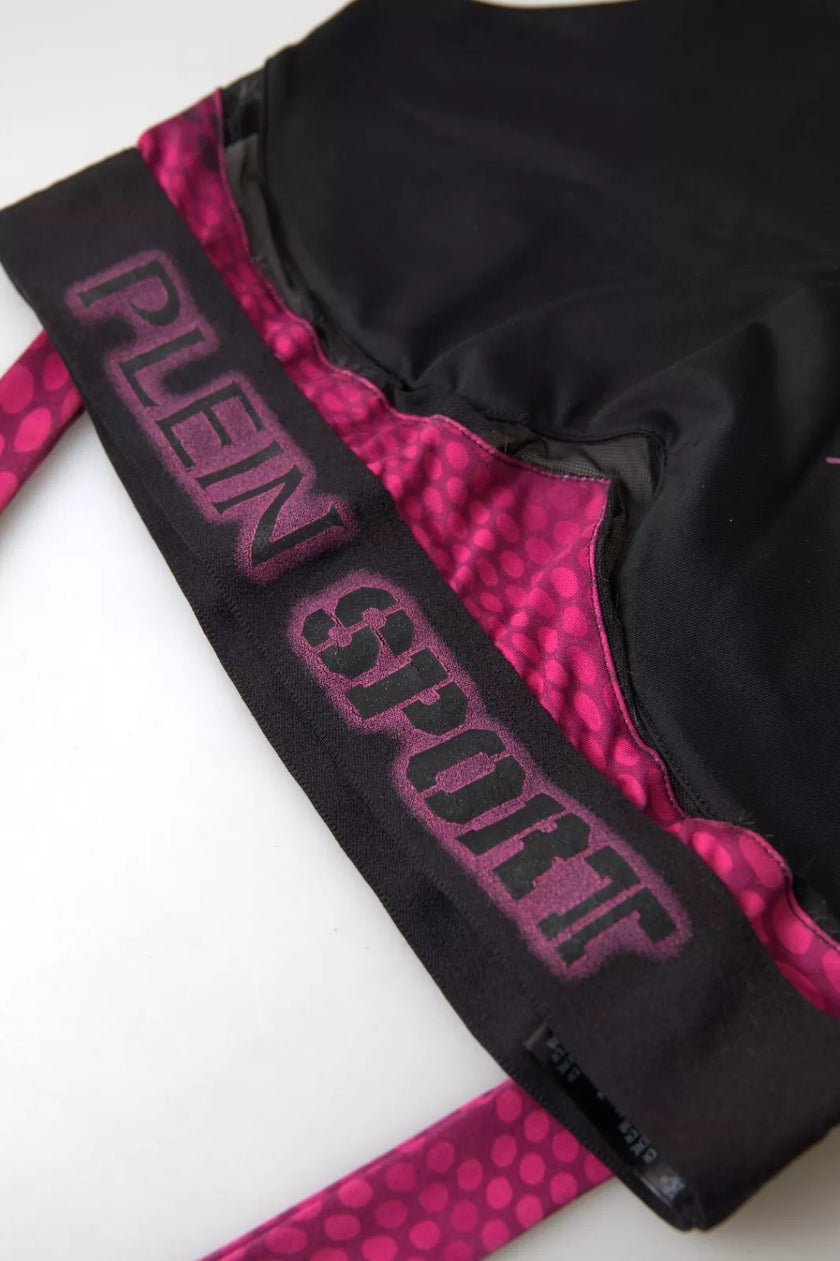 Black Fuchsia Logo Athlete Hannah Bra UnderwearPLEIN SPORT Gorgeous brand new with tags, 100% Authentic PLEIN SPORT womens sports bra underwear. Color: Black, Fuchsia Model: Sports bra Hook closure Logo details Made in ItalyBlack Fuchsia Logo Athlete Hann