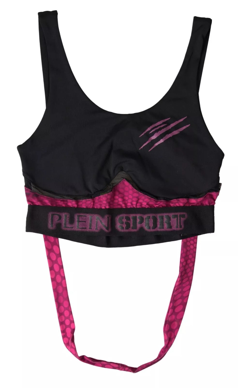 Black Fuchsia Logo Athlete Hannah Bra UnderwearPLEIN SPORT Gorgeous brand new with tags, 100% Authentic PLEIN SPORT womens sports bra underwear. Color: Black, Fuchsia Model: Sports bra Hook closure Logo details Made in ItalyBlack Fuchsia Logo Athlete Hann