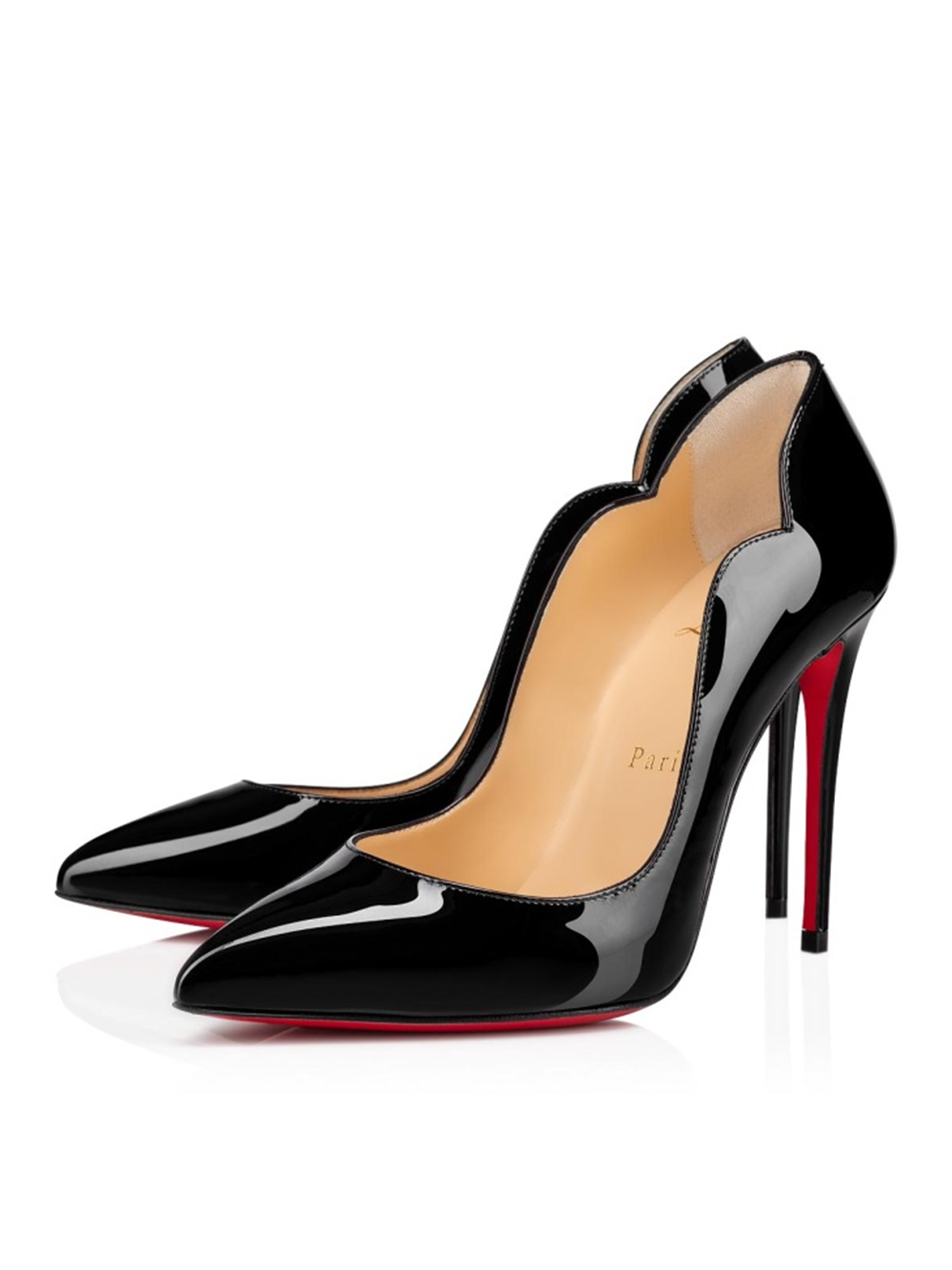Black Patent Leather Hot Chick Pumps 100CHRISTIAN LOBOUTIN Gorgeous brand new with tags, Black Patent Leather Hot Chick Pumps Model: Hot chick Color: Black Material: 100% Patent Leather Logo details Made in Italy Collection: Carry Over Heel height: 10 cmB