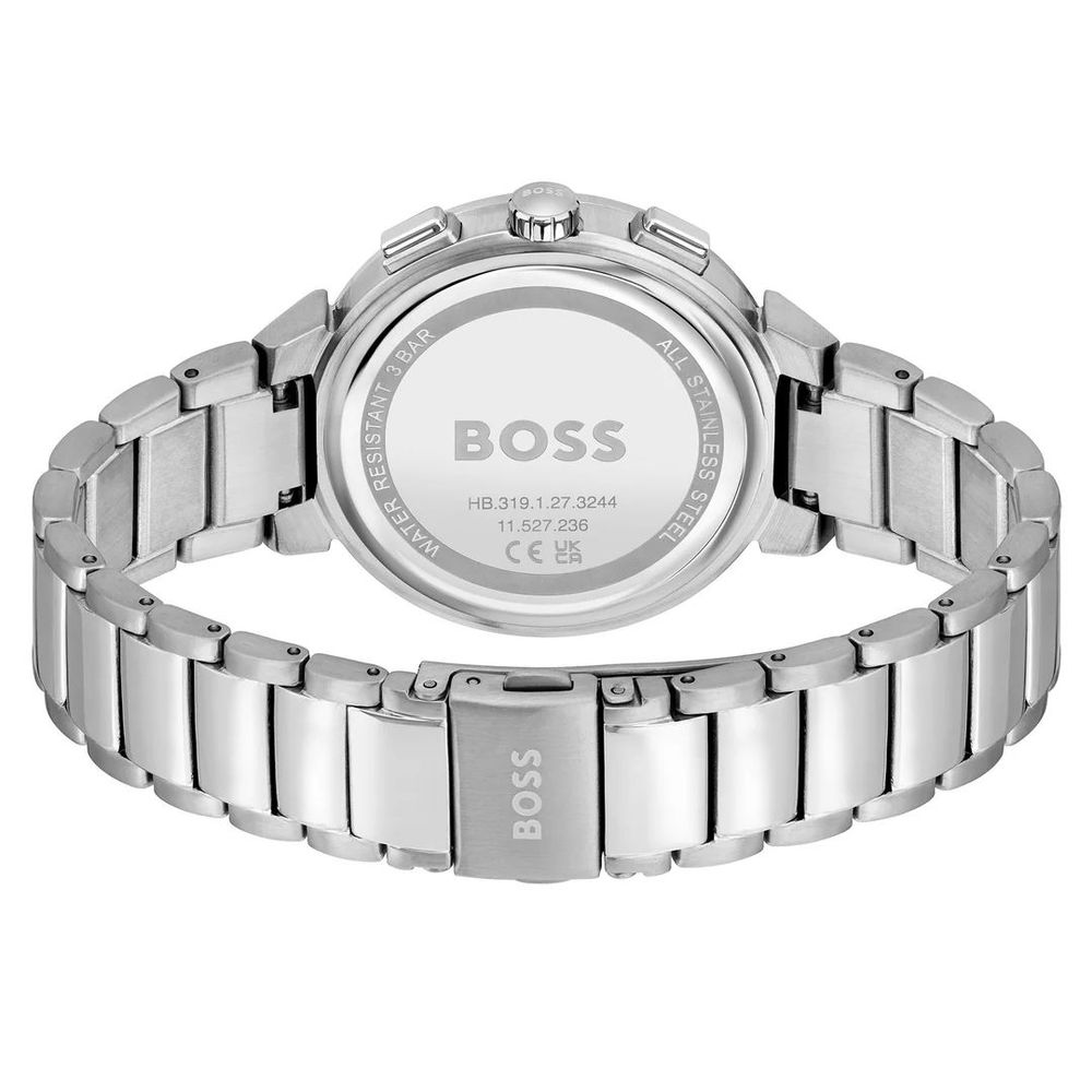 Silver Watch with Golden Dial Luxury Design