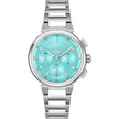 Silver Stainless Steel WatchType of mechanism: QUARTZ.Display: ANALOGICAL.Material Of Case: STAINLESS STEEL.Colour Of Case: SILVER.Material Of Bracelet: STAINLESS STEEL.Colour Of Bracelet: SILVER.Dial Colour:TURQUOISE.Glass type: MINERAL.Clousure: PRESSUR