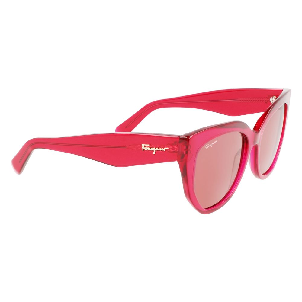 Red Synthetic Sunglasses by Ferragamo