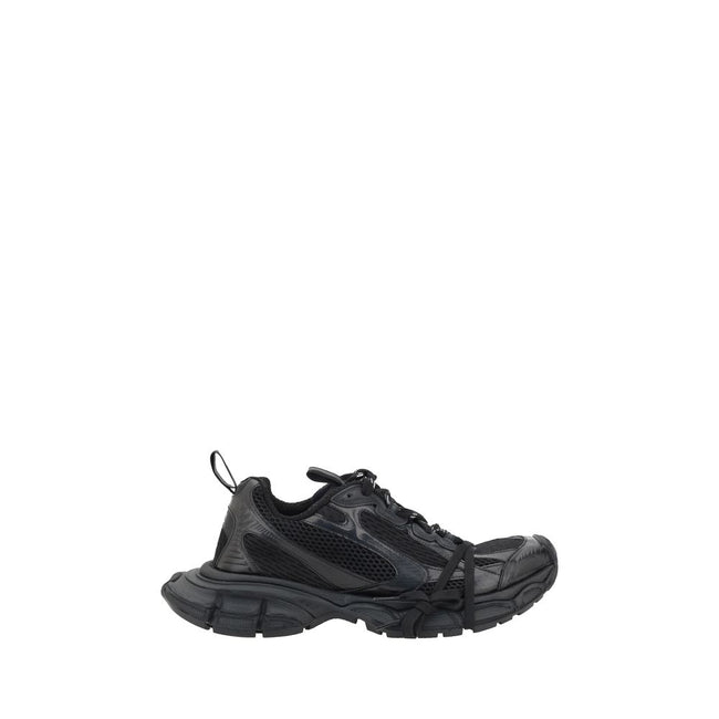 Black Rubber Athletic SneakersBalenciaga’s 3XL Sneakers are the epitome of bold, contemporary design. Featuring a front closure with multiple laces, they offer a secure and customizable fit. Paneled mesh and mesh panels ensure breathability and comfort, w