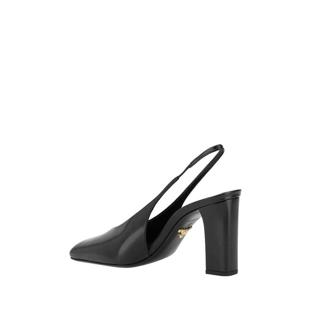 Escarpins en cuir de veau noir