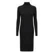 Black Wool Long DressBottega Veneta Ribbed Knit Long Black Dress. In stretch ribbed wool, straight fit, turtleneck, long sleeves. Triangle opening on the back Composition: 90% Wool, 6% Polyester, 2% Polyamide, 1% Elastane Internal SKU: 25MAR106 Brand SKU: