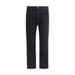 Black Cotton Straight-Leg JeansSaint Laurent’s cotton Long Mick Jeans are a stylish essential made from soft cotton. They feature a straight style that offers a straight and comfortable fit, ideal for a casual yet refined look. The front button closure ad