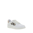White Calf Leather Bos Taurus Low Top SneakersBurberry’s leather Sneakers combine elegance and comfort with a lace-up closure and contrasting side panel with classic Burberry Check. The model is embellished with an Equestrian Knight Design label and conto