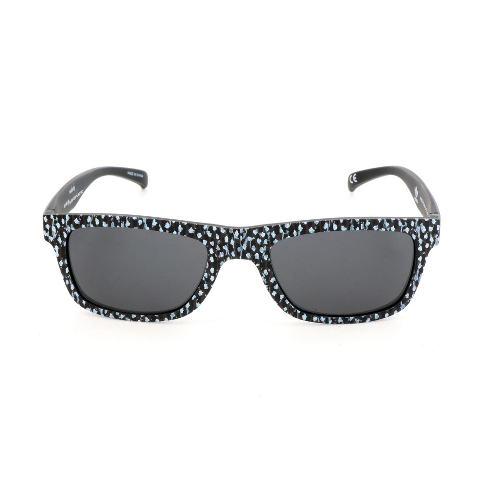 Schwarze Kunststoffsunglasses mit grauen Akzenten