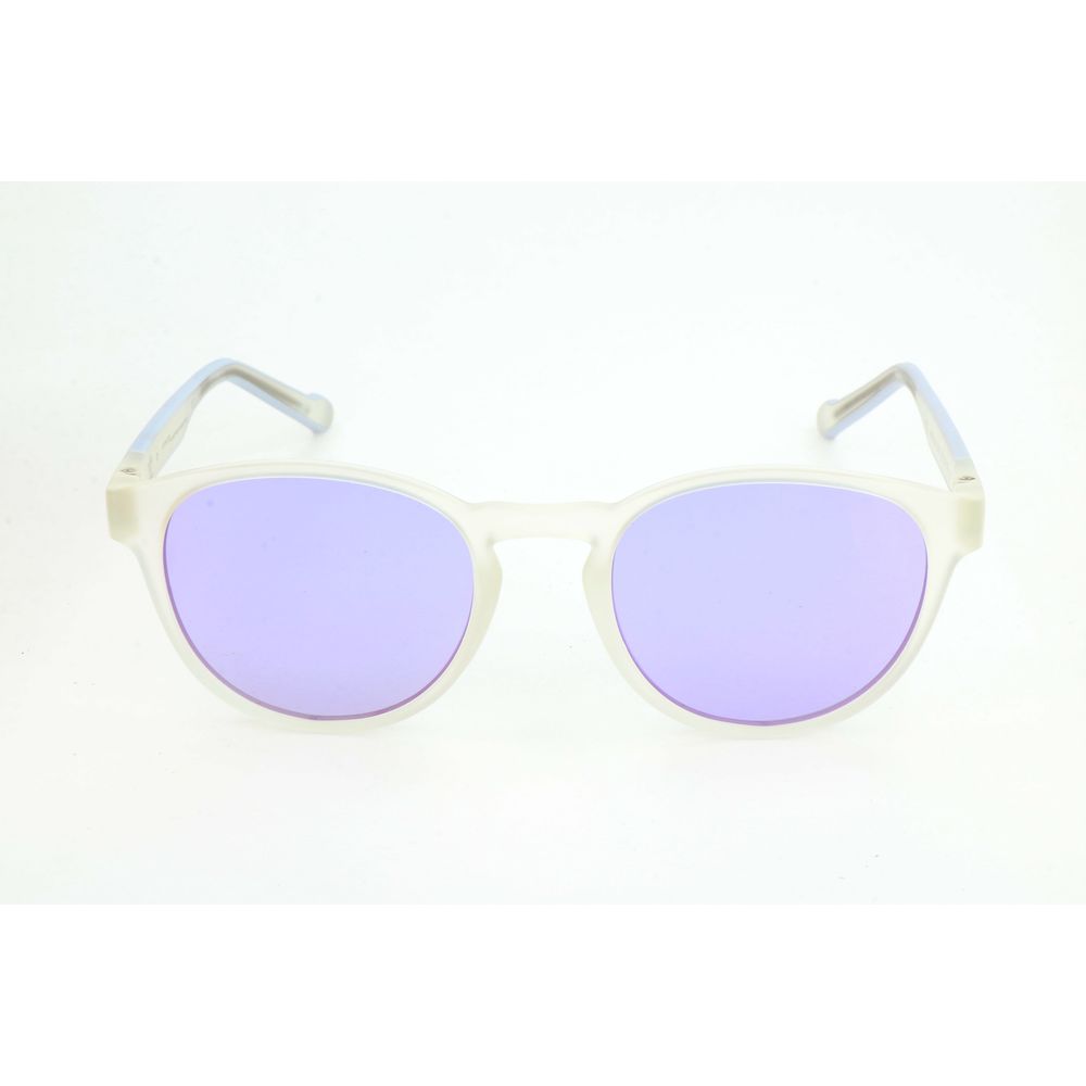 Transparent Synthetic Sunglasses with Violet Gray Lenses