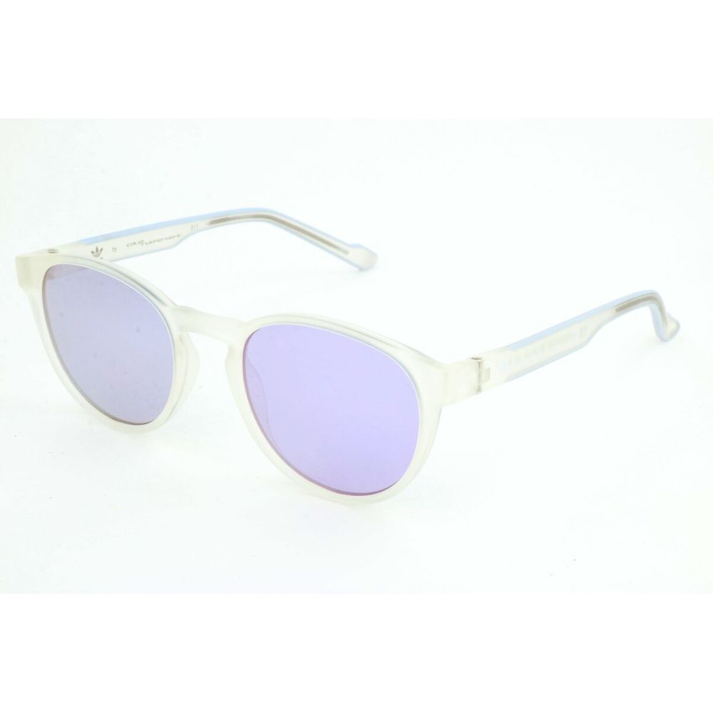 Transparent Synthetic Sunglasses with Violet Gray Lenses