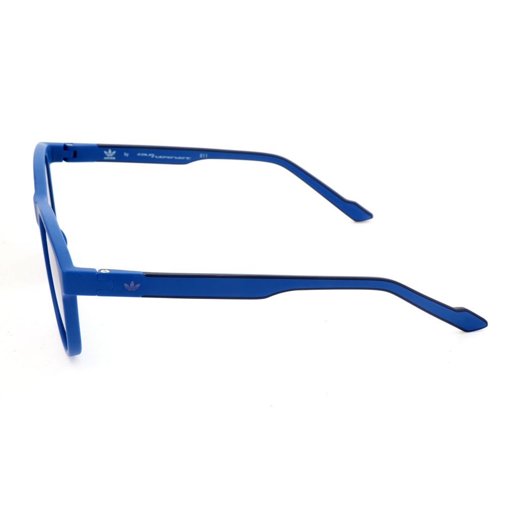 Electric Blue Synthetic Sunglasses with Silver Mirror Lens
