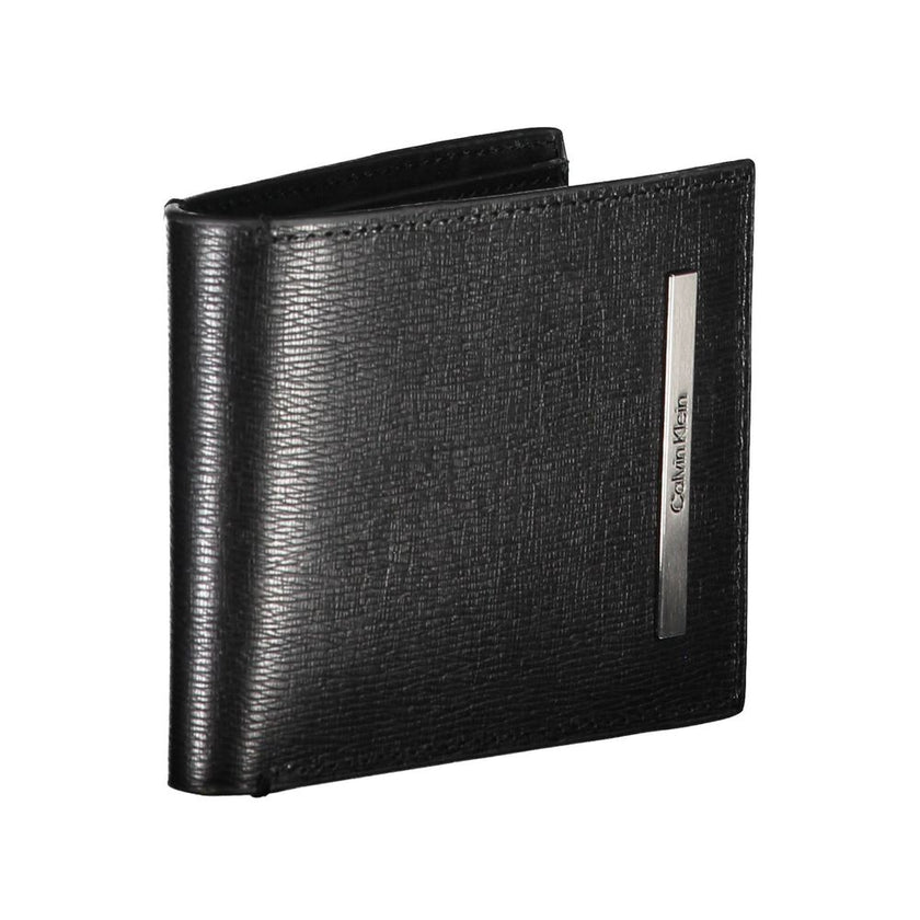 Black Eco Leather Men WalletDive into the epitome of sophistication with this Calvin Klein wallet, an accessory designed for the modern man who appreciates style with functionality. Its sleek black hue boasts a minimalist aesthetic while the RFID blocking