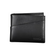 Black Polyester Men WalletDiscover the epitome of modern sophistication with the Calvin Klein RFID Wallet. Crafted for the eco-conscious fashionista, this wallet blends functionality with sleek design, featuring double card spaces to keep your essentials