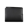 Black Polyester Men WalletDiscover the epitome of modern sophistication with the Calvin Klein RFID Wallet. Crafted for the eco-conscious fashionista, this wallet blends functionality with sleek design, featuring double card spaces to keep your essentials