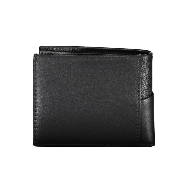 Black Polyester Men WalletDiscover the epitome of modern sophistication with the Calvin Klein RFID Wallet. Crafted for the eco-conscious fashionista, this wallet blends functionality with sleek design, featuring double card spaces to keep your essentials