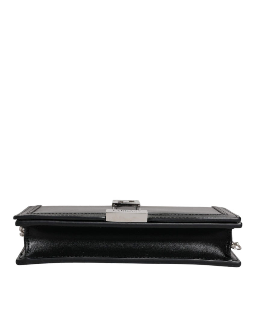 Black Calfskin Leather Chain Strap Shoulder Crossbody BagVERSACE Absolutely stunning, 100% Authentic brand new VERSACE solid color, crossbody strap bag. Model: Crossbody bag Material: Calfskin Leather Color: Black Black inner lining with inside pocket Han