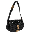 Black Calf Leather Quilted Shoulder Strap BagVERSACE Absolutely stunning, 100% Authentic, brand new VERSACE solid color, shoulder strap. Model: Shoulder bag Material: Calfskin Colour: Black Black inner lining with inside pocket Handle: Adjustable shoulder