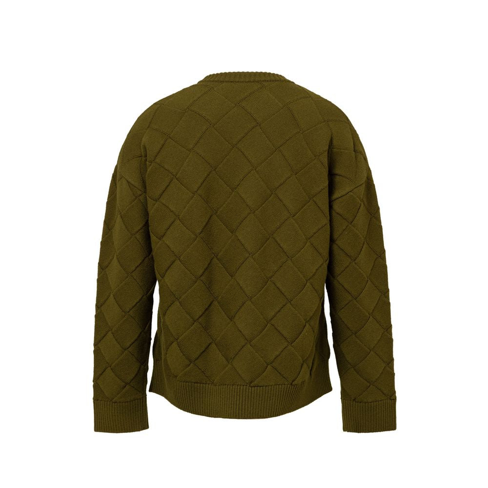 Green Wool SweatshirtBottega Veneta Wool Blend Intreccio Sweater. Crewneck, iconic 3D allover woven motif. Regular fit. Composition: 95% wool, 4% polyamide, 1% elastane Internal SKU: 25MAR54 Brand SKU: 751972V36YO 095Green Wool Sweatshirt${tagsBottega Ven