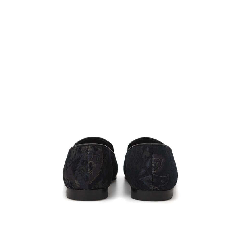 Blue Leather Slip-On LoafersEtro Jacquard Flower Print Loafers. Slightly rounded toe, allover flower print, tone-on-tone leather trim, leather insole with logo. Composition: 52% Viscose, 36% Polyester, 12% Modal. Inner sku: 24SET40Blue Leather Slip-On Loa