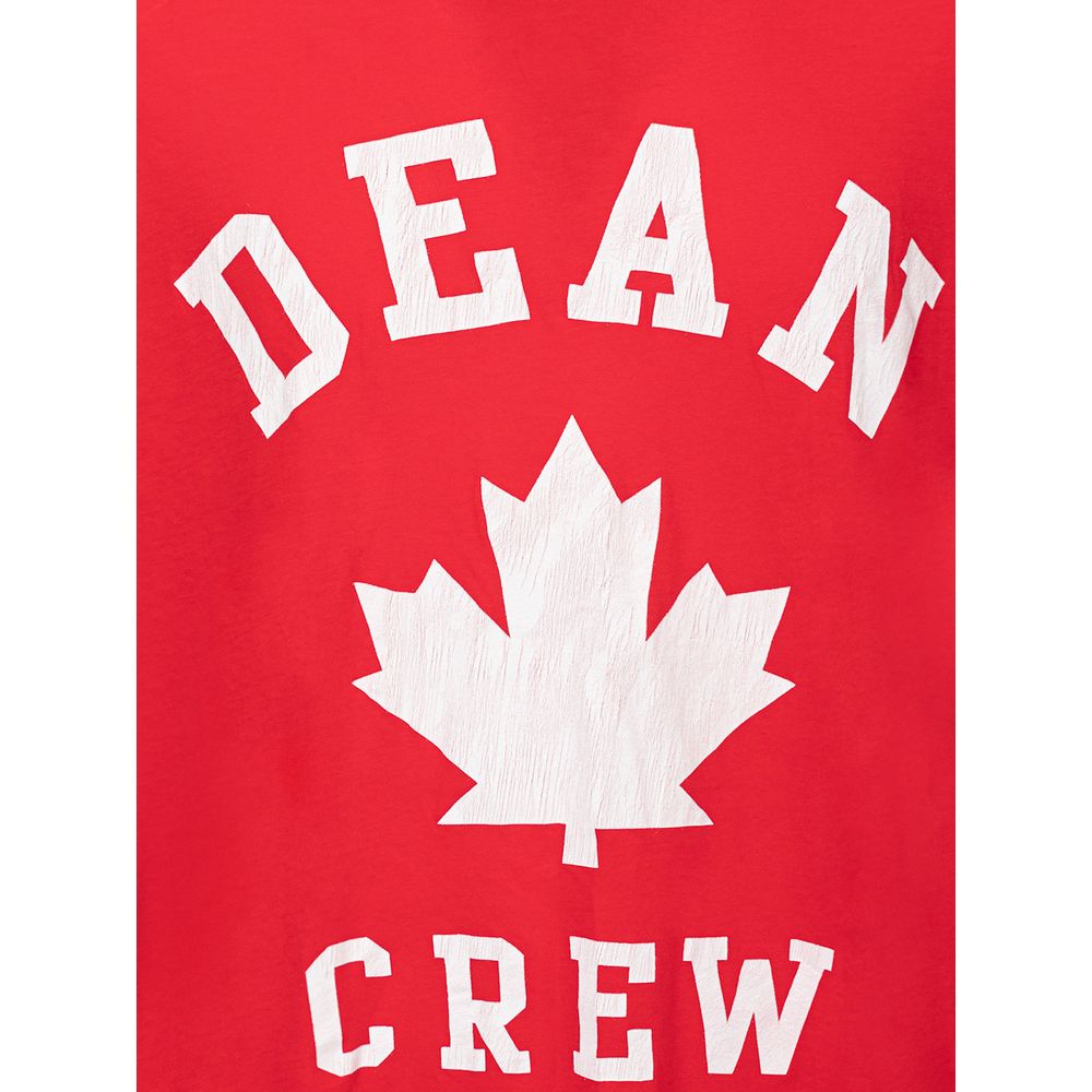 Red Cotton T-ShirtDsquared2 Overfit T-shirt in Red Cotton with Front Print. Crew neck, short sleeves, front print ‘Dean Crew’ in white, back contrasting printed logo. Overfit fit. Composition: 100% Cotton. Inner Sku: 24SET07Red Cotton T-Shirt${tagsDsquare