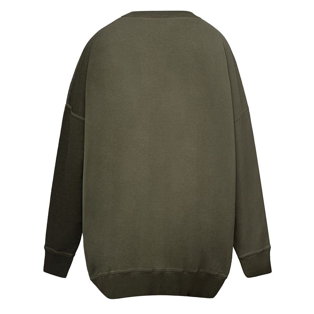 Sweat-shirt en coton vert