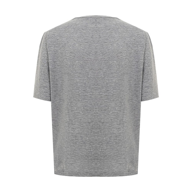 Chic Gray Cotton Tee for the Modern WomanExude effortless style with this versatile and comfortable gray tee by Dsquared². Crafted from high-quality cotton, this top is a testament to casual luxury and Italian craftsmanship. Perfect for those seeking a bl