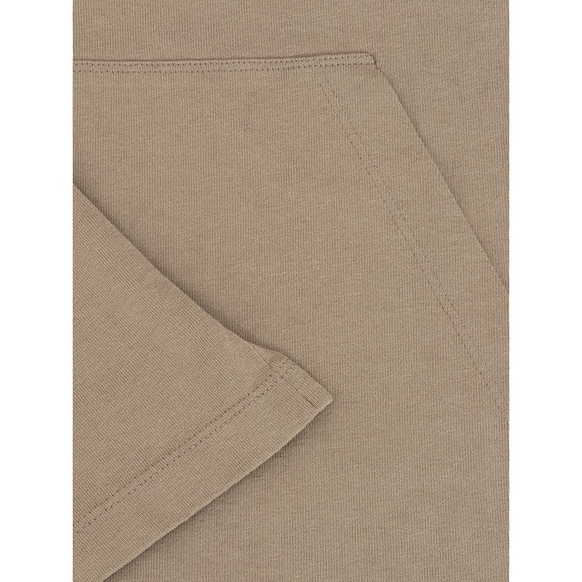 Beige Cotton T-ShirtLong-sleeved T-Shirt with Dsquared2 logo. In beige cotton, crew neck, long sleeves contrasting black rubber logo on the side, maxi front pocket, slits on the sides, over fit. Composition: 100% Cotton-Sku inside:24MG03Beige Cotton T-Shi