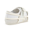 White Cotton Athletic SneakersBurberry White Canvas Sneaker with External Rubber Structure. Front fastening with tone-on-tone laces, round toe with white shiny rubber detail, engraved logo on the back. The shoe is covered with a white rubber/plastic struc
