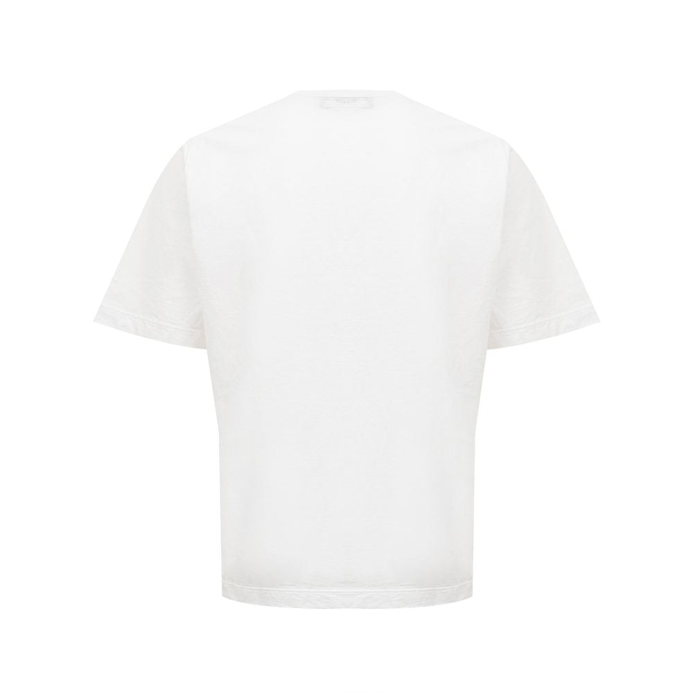 Elegant Cotton White Tee for Stylish WomenDiscover the perfect blend of comfort and style with this impeccable white tee from Dsquared². Crafted from the finest cotton, it promises to be a versatile addition to your wardrobe, seamlessly pairing with your