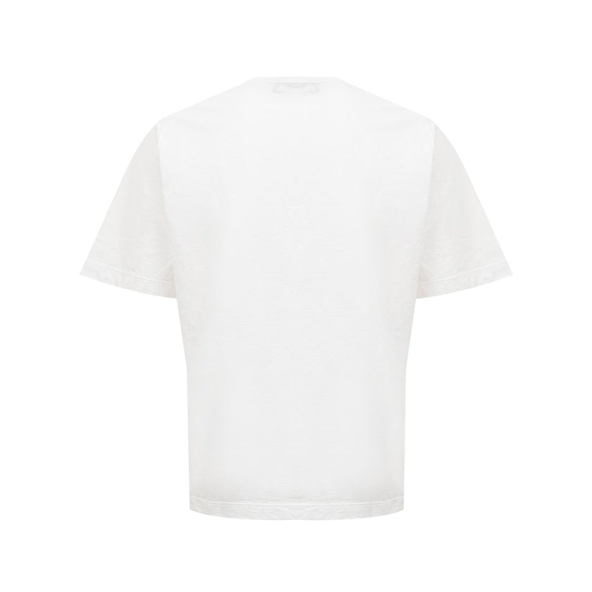 Elegant Cotton White Tee for Stylish WomenDiscover the perfect blend of comfort and style with this impeccable white tee from Dsquared². Crafted from the finest cotton, it promises to be a versatile addition to your wardrobe, seamlessly pairing with your