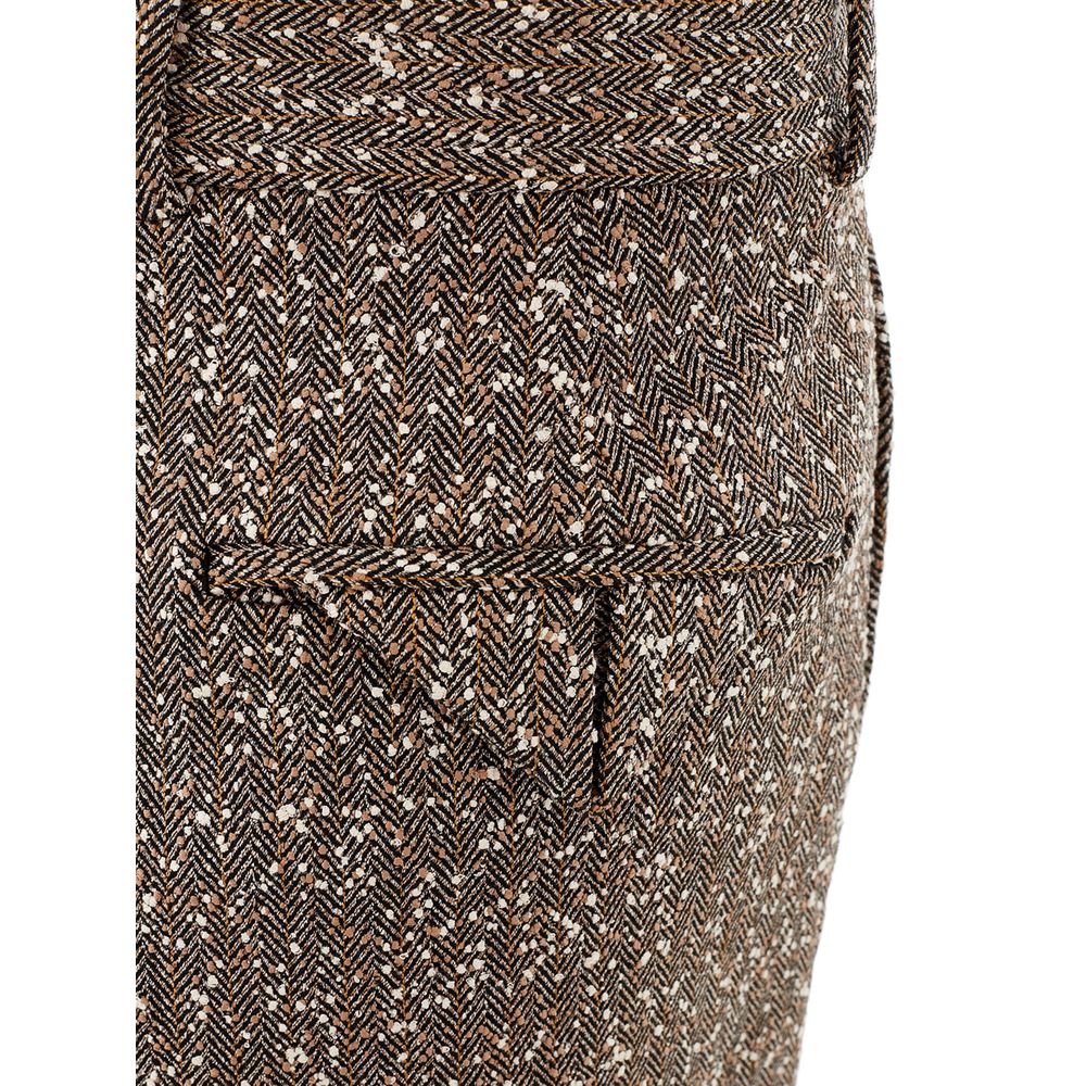 Pantalon décontracté multicolore en viscose
